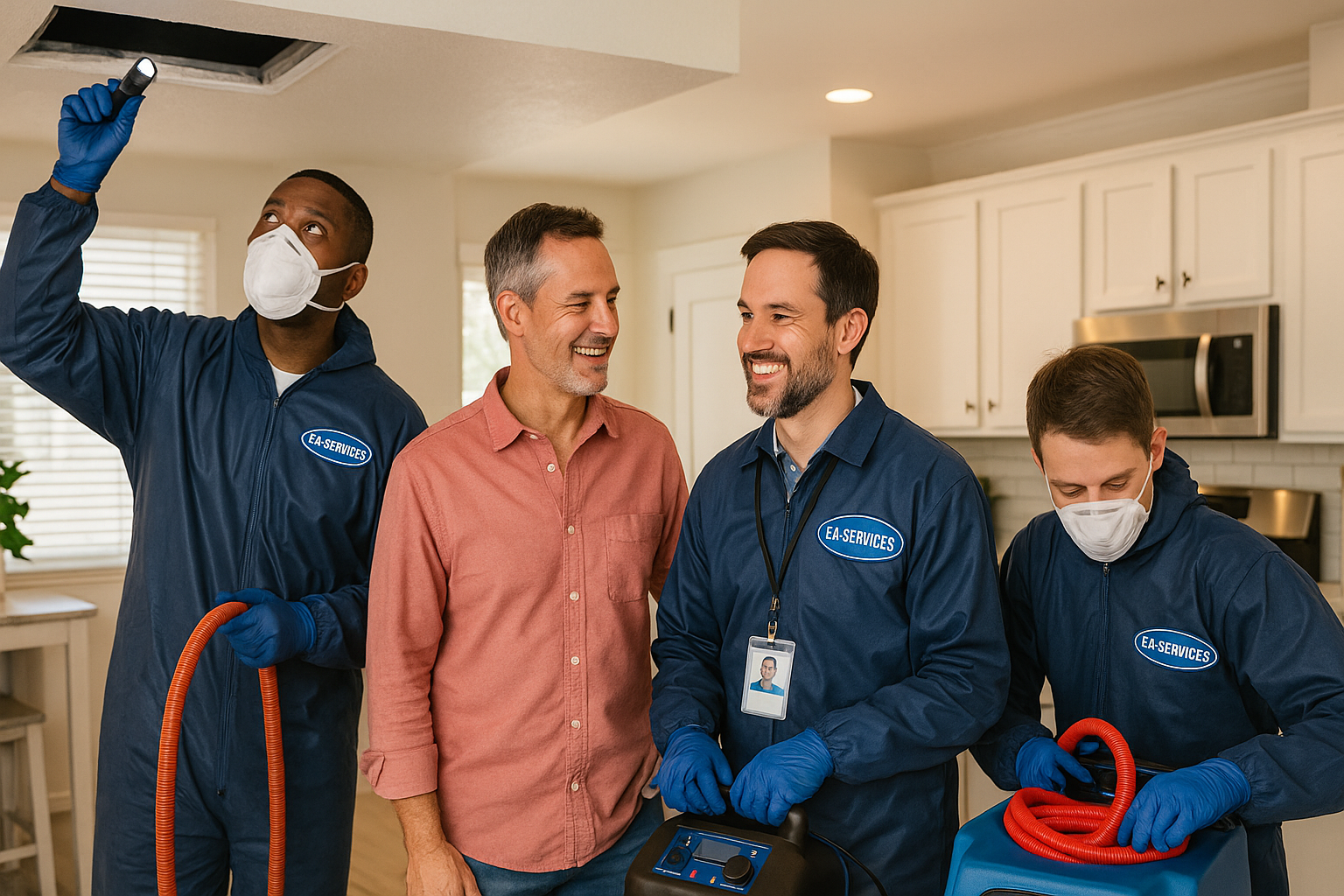 Professional cleaning team working in Jarales